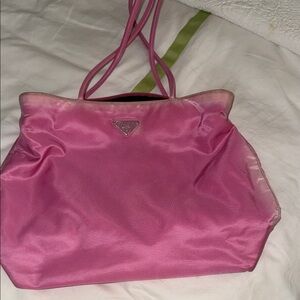 Pink Prada bag, distressed detail AUTHENTIC!!!